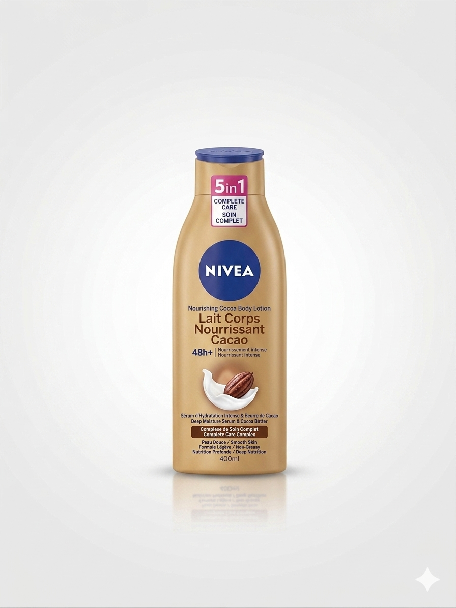 ✨ NIVEA Lait Corps Nourrissant Cacao : 48h d'Hydratation Intense & Éclat Naturel 400ml